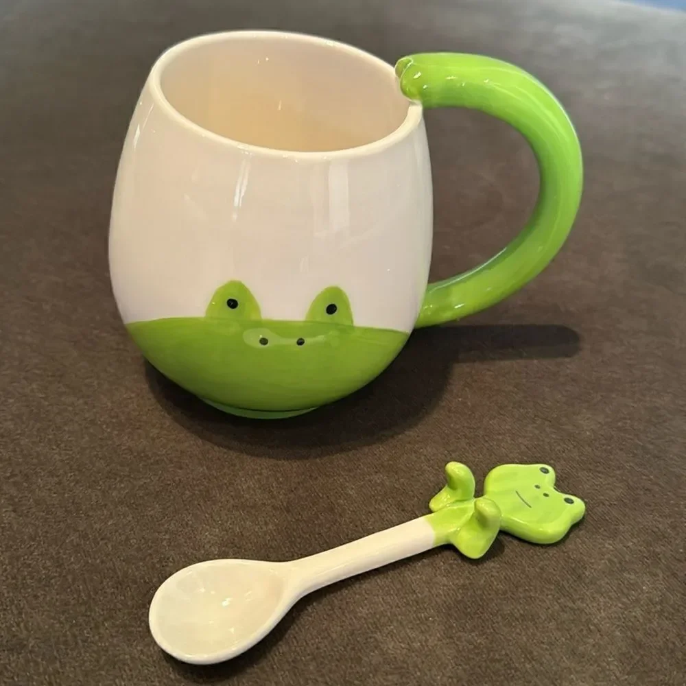 Frog Mug and Spoon Gift Set 15oz NEW
